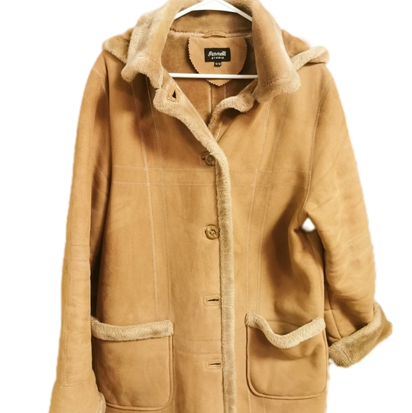 Faux Suede sherpa coat - Picture 2 of 5